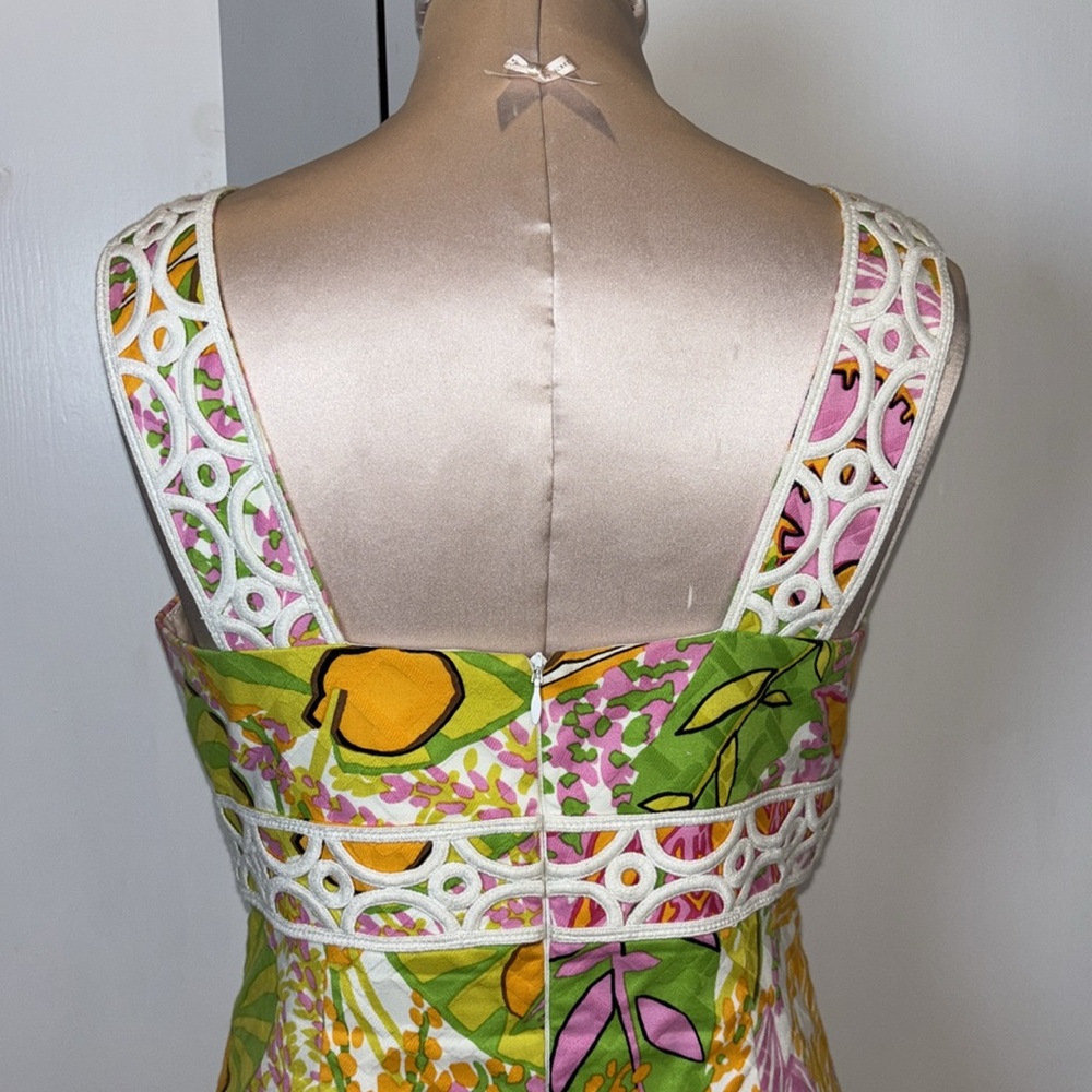 Trina Turk Tropical Print Cotton Shift Dress Size 4 - Picture 5 of 12